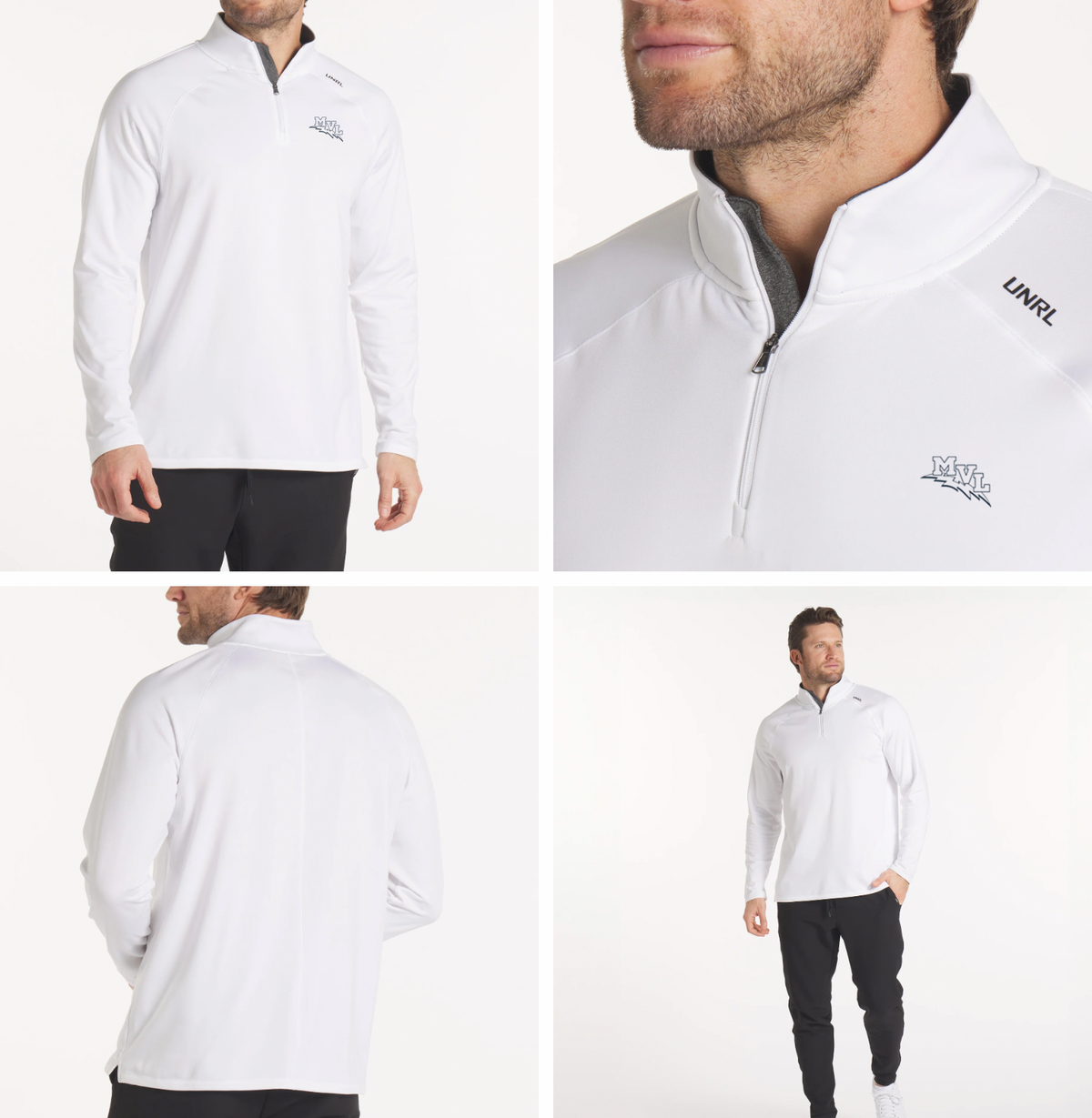 Interlock Quarter-Zip Winter White/Navy 2026