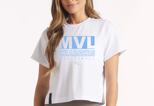Women's Boxy Tee Volleyball White