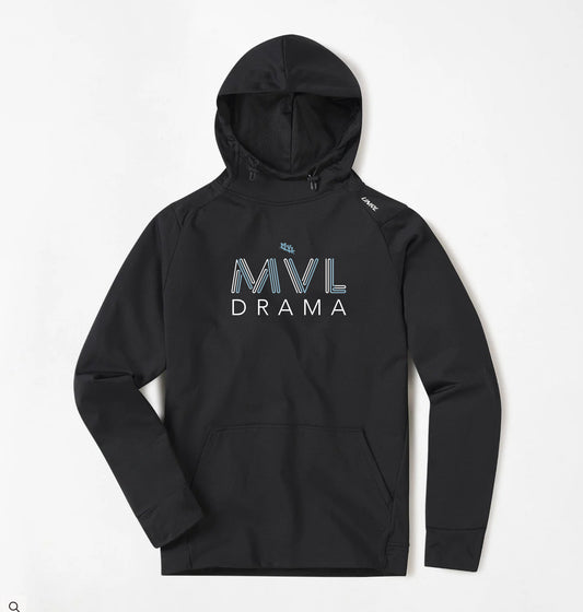 BLACK CROSSOVER HOODIE II DRAMA