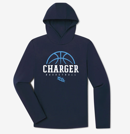 Ultra Long Sleeve Hooded Tee Men's Bball Navy
