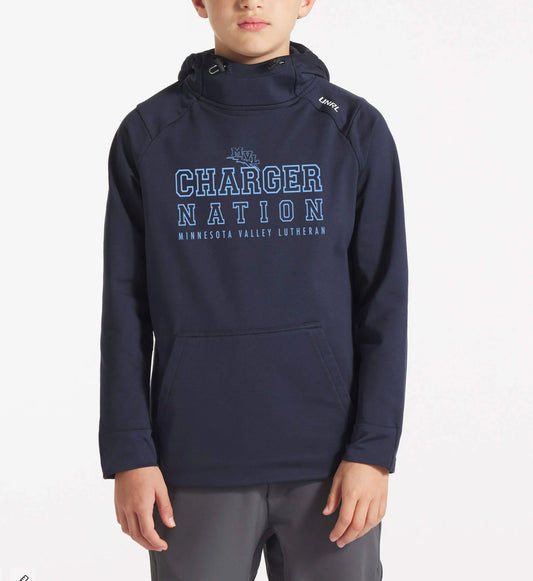 CROSSOVER HOODIE II YOUTH VERSION Navy/Columbia Lettering