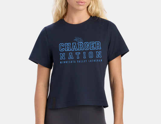 Women's Boxy Ultra Tee Navy/Columbia